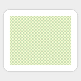 Checkers Pattern - Light Green and Dark Green Pattern Sticker